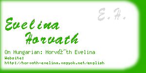 evelina horvath business card